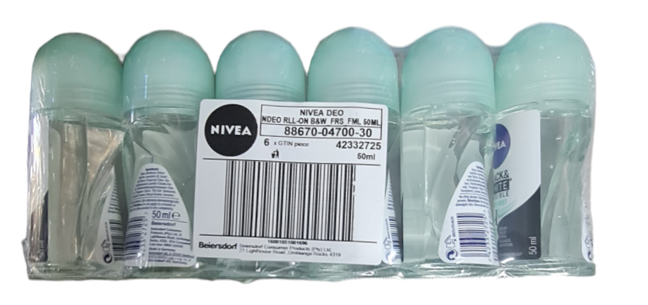 nivea black & white invisible mist 6 x 50ml
