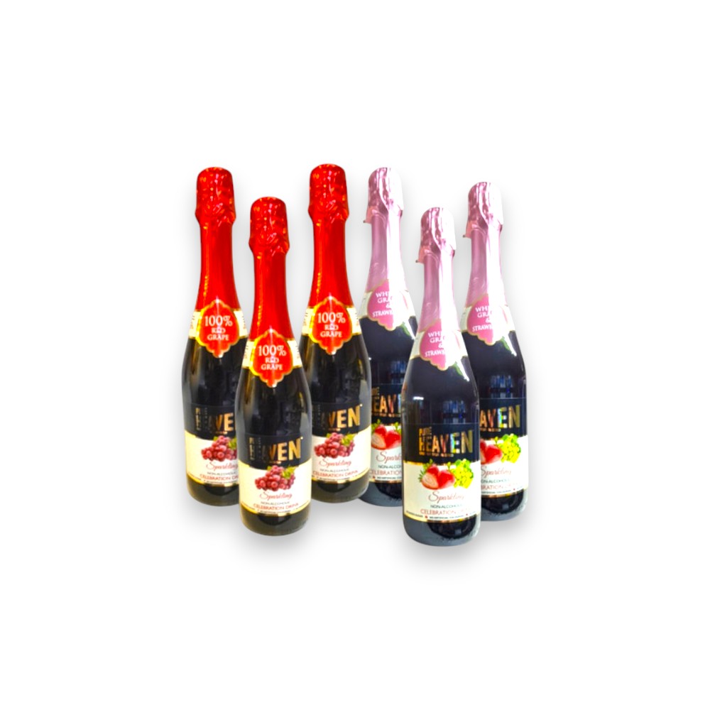Heaven Celebration 6-Pack Mix (3 x 750mlRed Grape + Strawberry 3 x 7850ml)