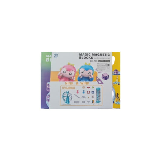 magic magnetic blocks (marble run set)